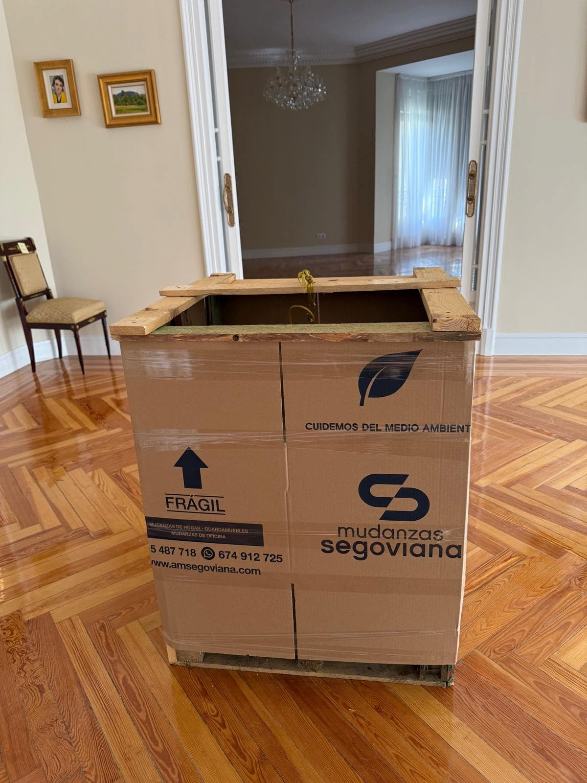 Transportar lamparas de araña